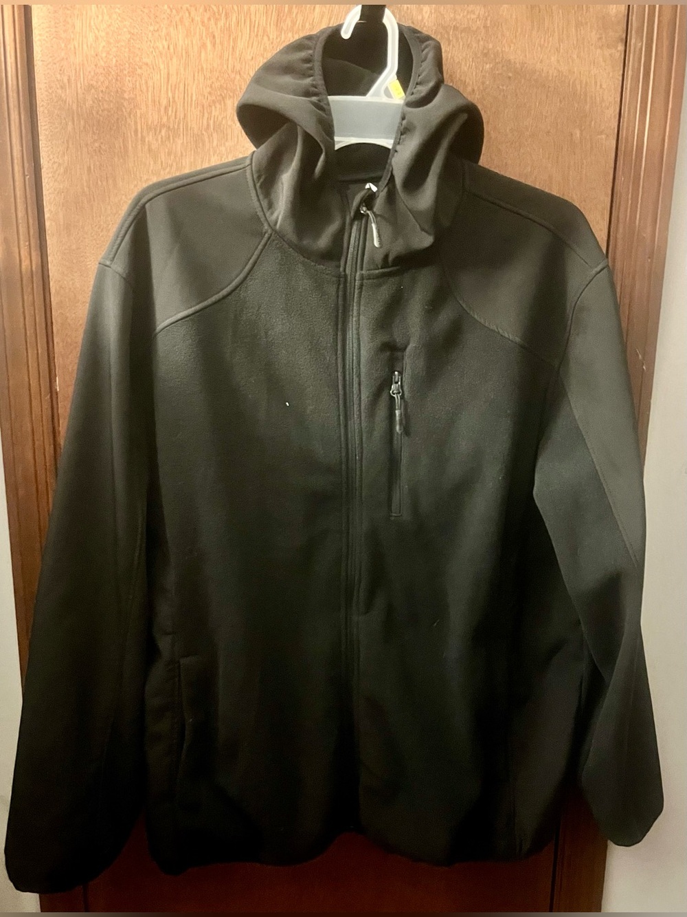 Reebok XXL Men’s Hybrid Softshell Fleece Hoodie Hooded Jacket Black 2XL
